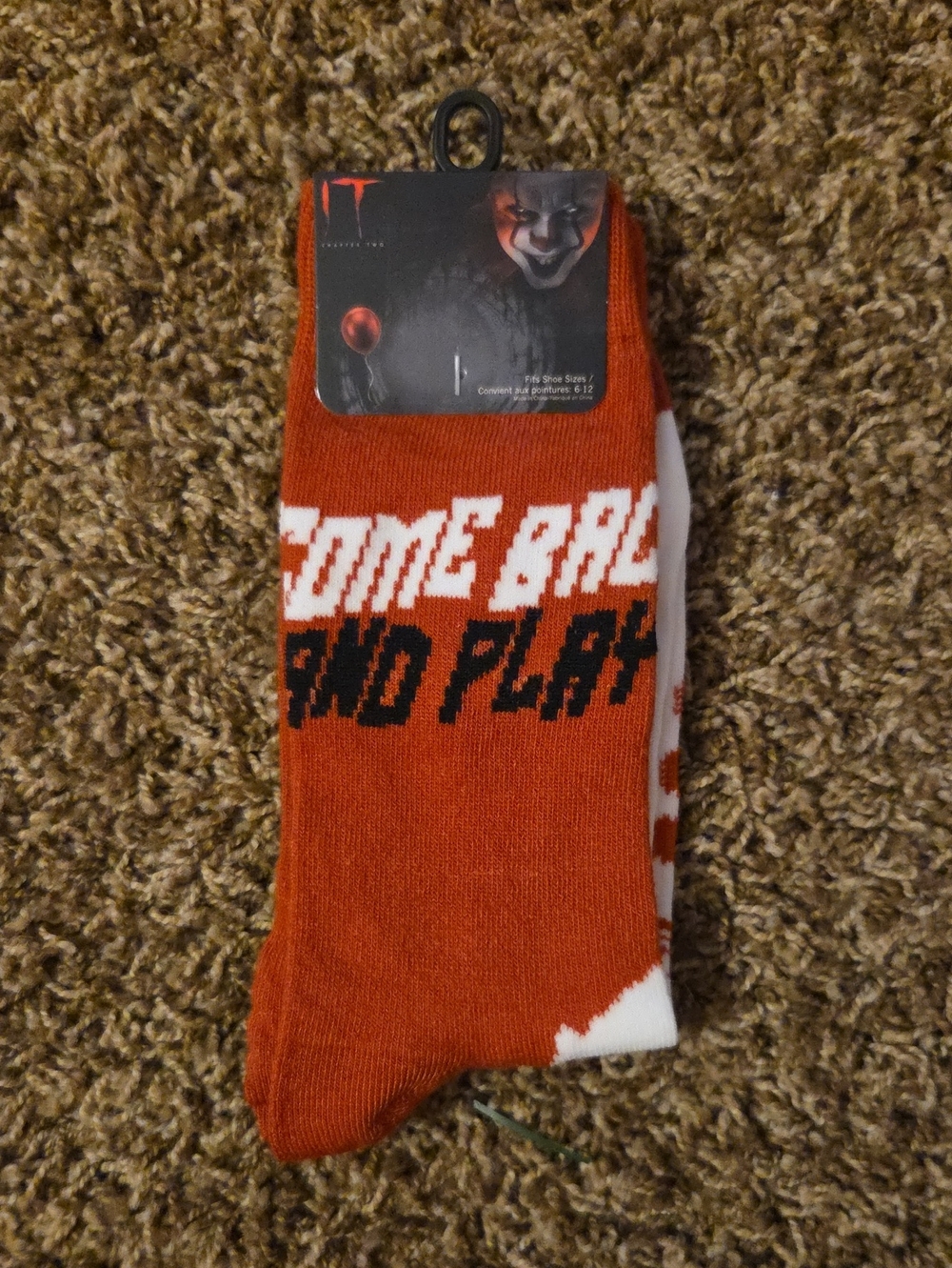 IT Pennywise Crew Socks - 'Come Back and Play'